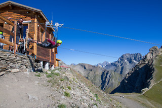 Descente de tyrolienne - Rollair cable - Orcières (05)