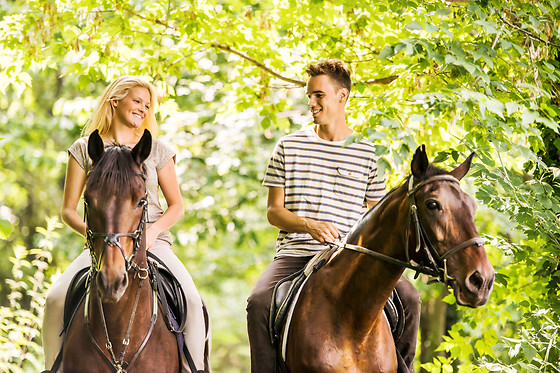 Balade à cheval en duo
