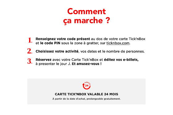 Carte Billetterie - Loisirs